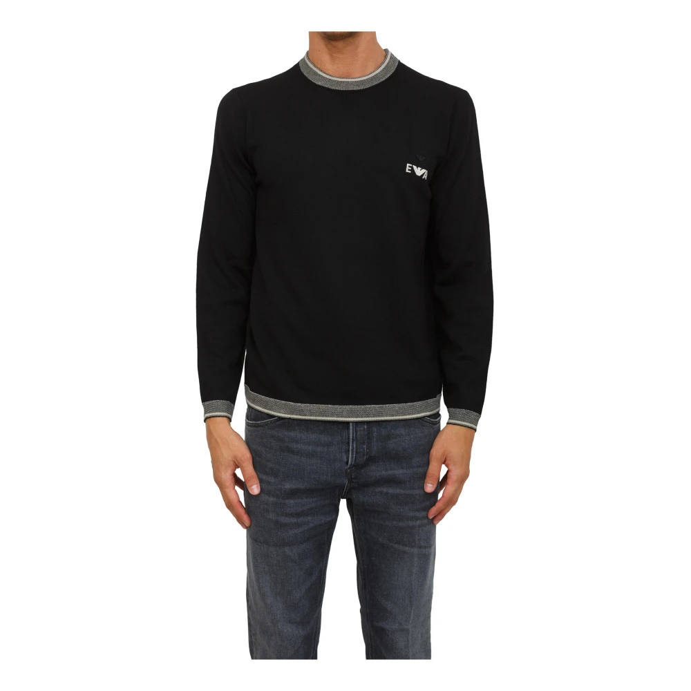 Emporio Armani Mannelijk Zwart Pullover Nero
