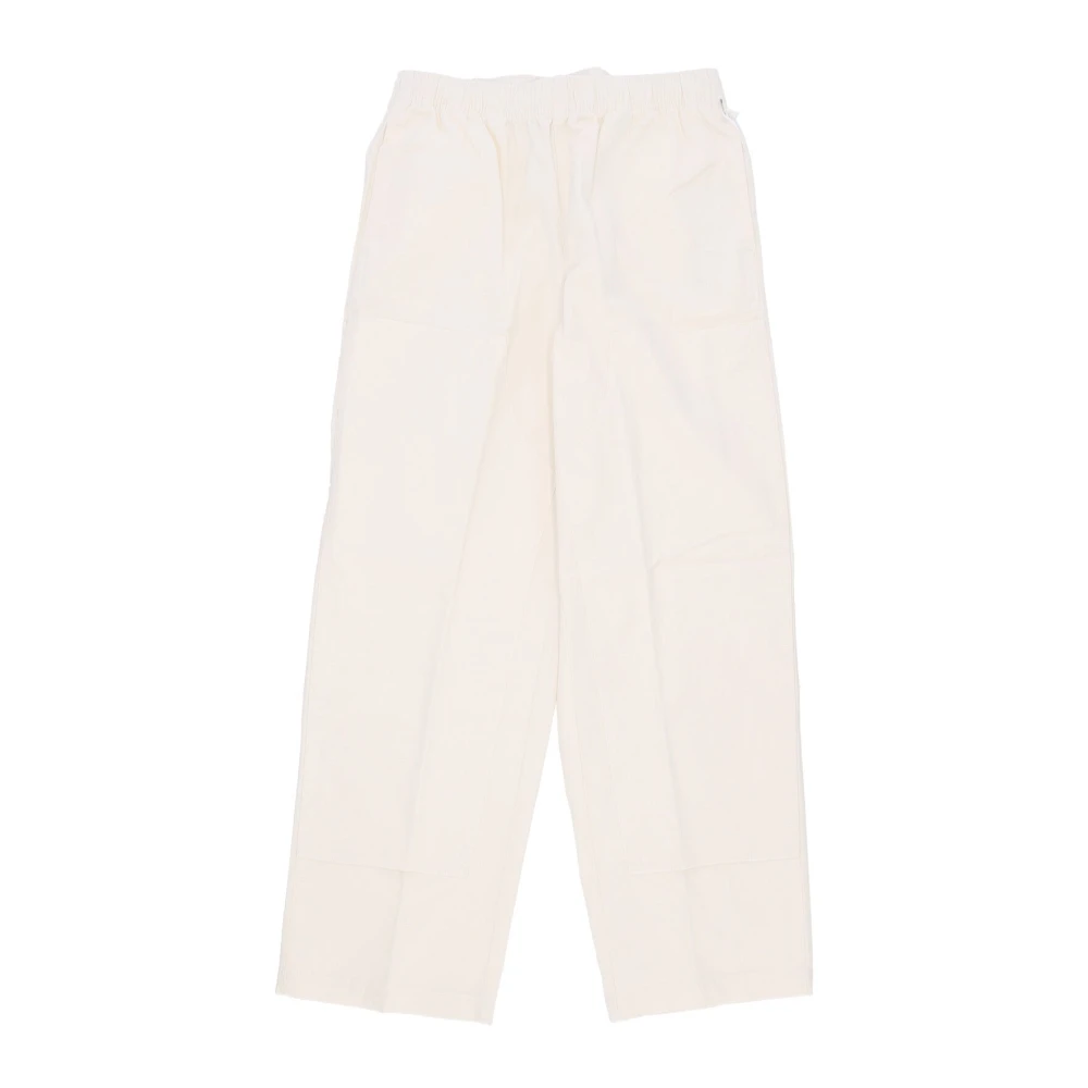 Obey Canvas Broek Dubbele Stof Knie Rechte Pijp Beige Heren
