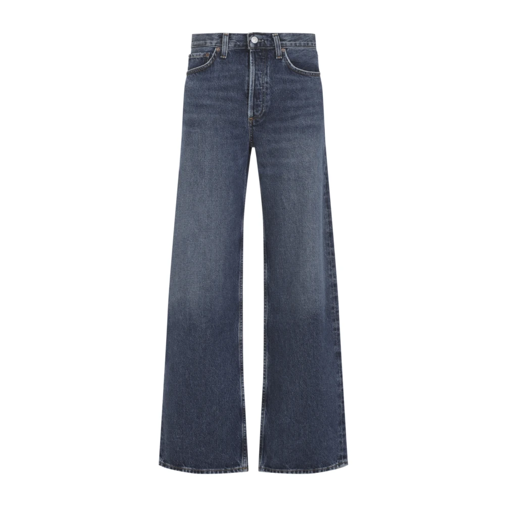 Agolde Women's Blue Wide Jeans, W24, Cotton Arc Jeans
