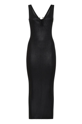 Coated Knit Dress