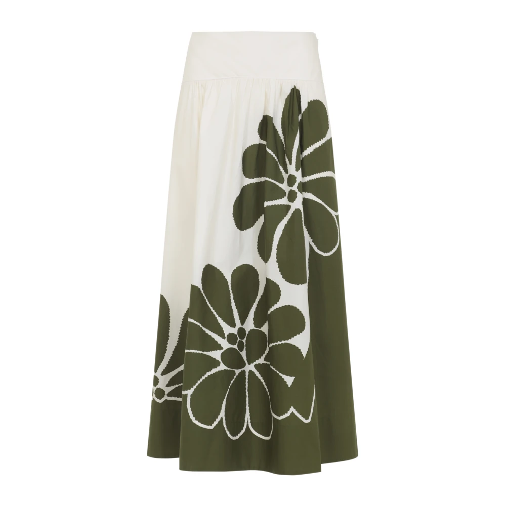 Farm Rio Women's Green Midi Skirts, Xs, Palermo Midi Skirt