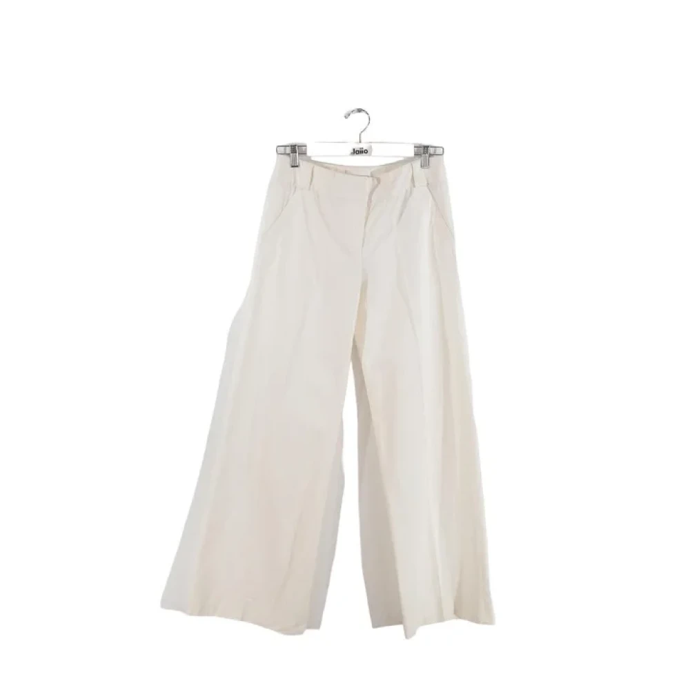 Burberry Vintage Pre-owned Cotton bottoms White Dames