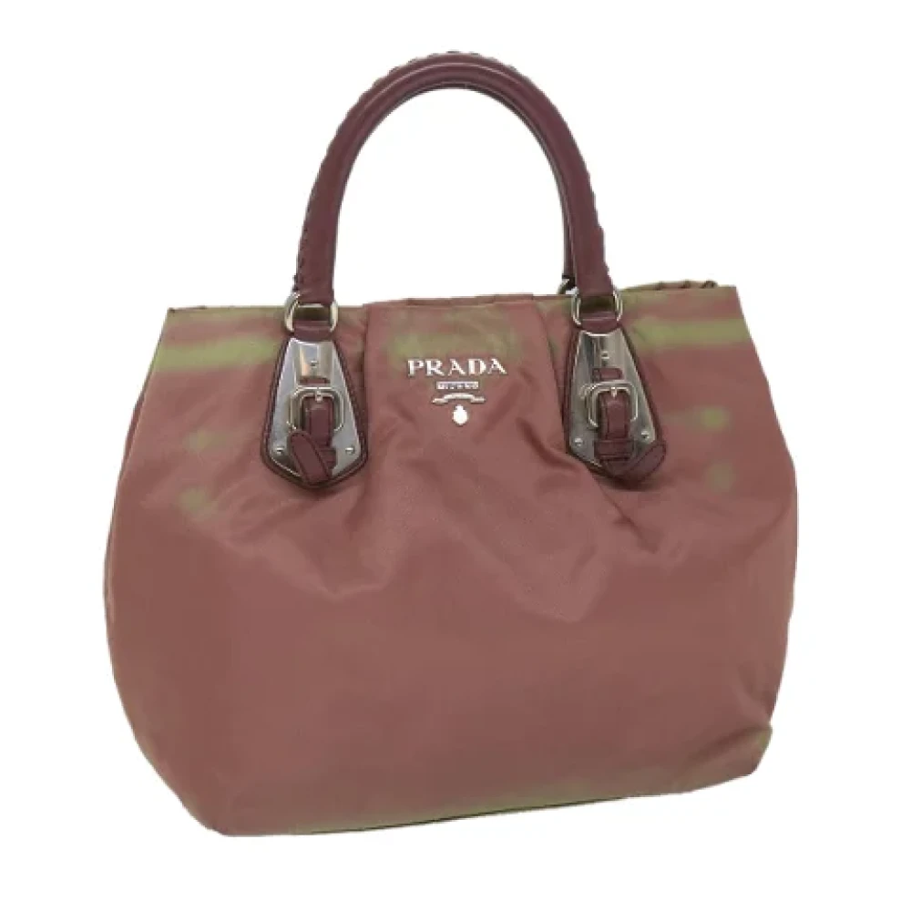 Prada Vintage Pre-owned Nylon handbags Pink Dames