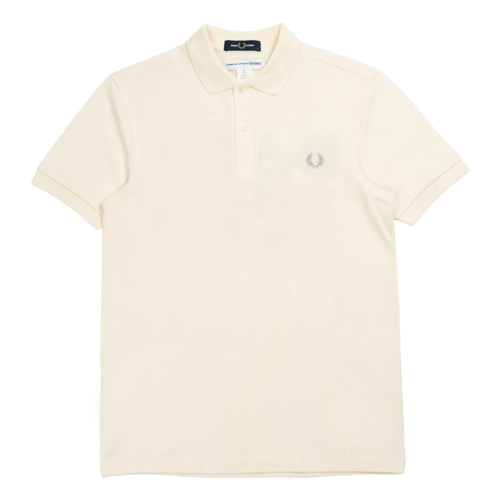 Comme des Garçons Wit Poloshirt Klassiek Logo Borduurwerk White Heren