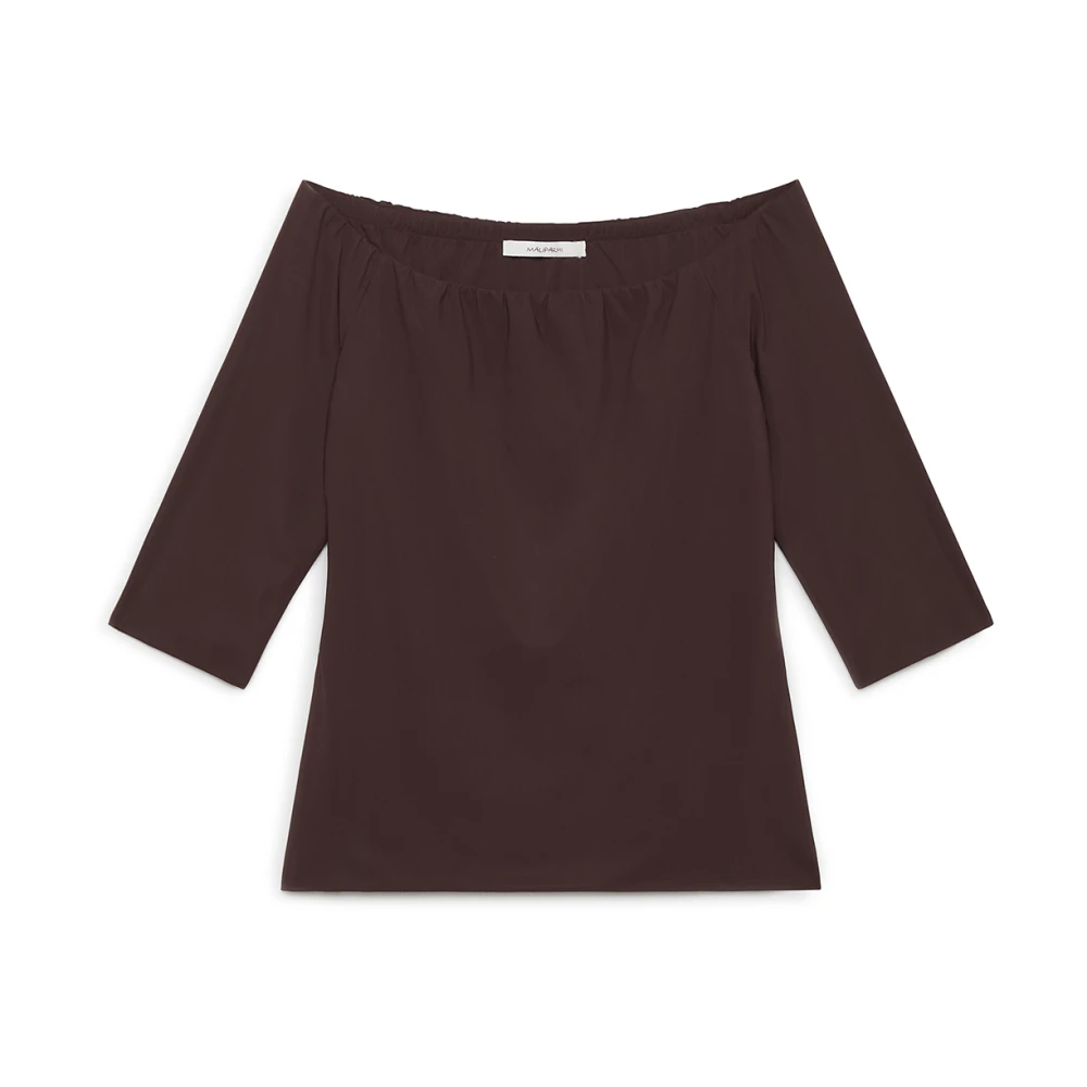 Maliparmi Zachte Jersey T-Shirt Brown Dames