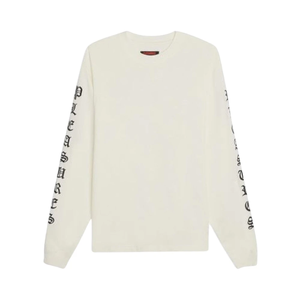 Pleasures Zacht Katoenen Longsleeve Shirt White Heren