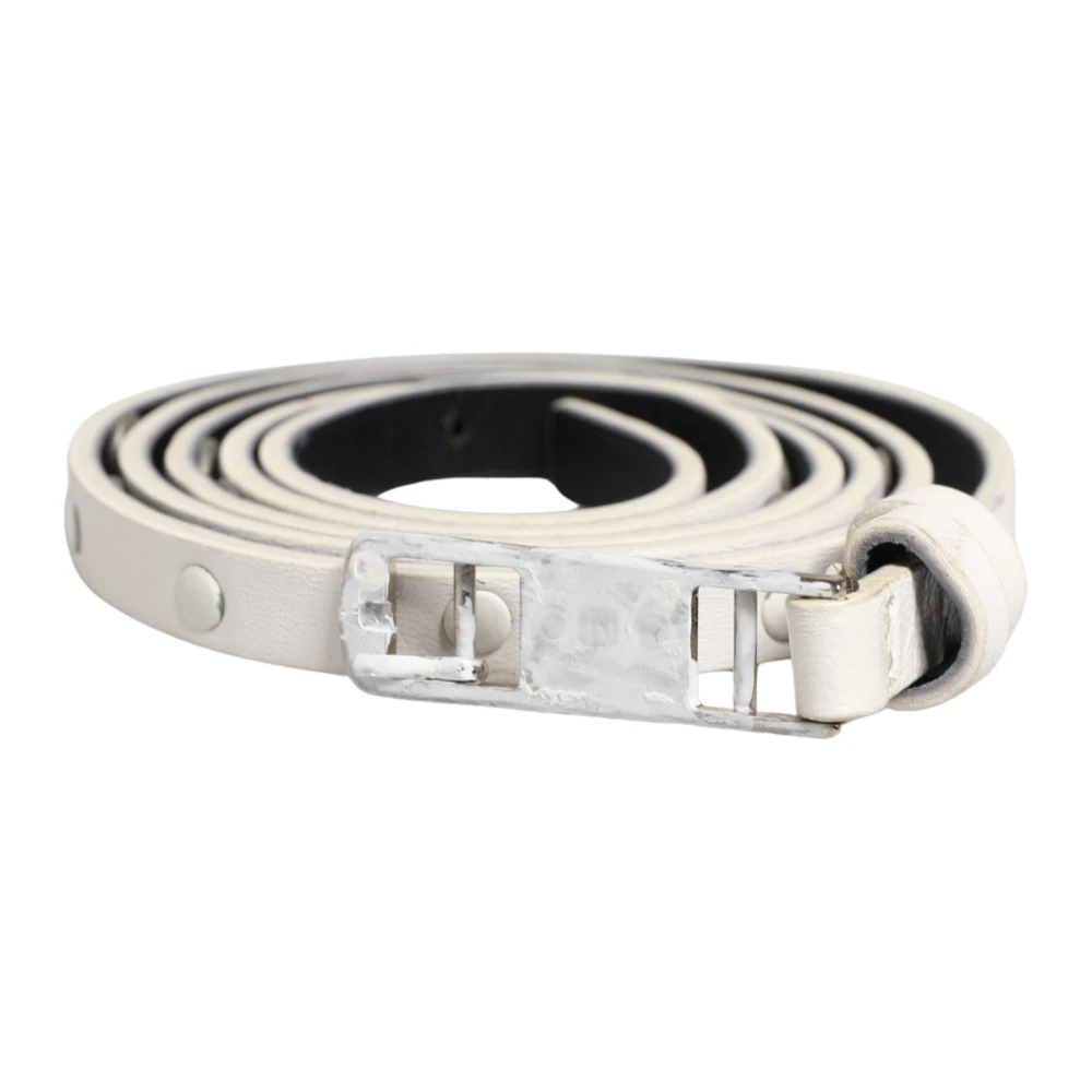 Costume National White Studded Cintura Belt - Unisex - Belts - One Size - Accessories