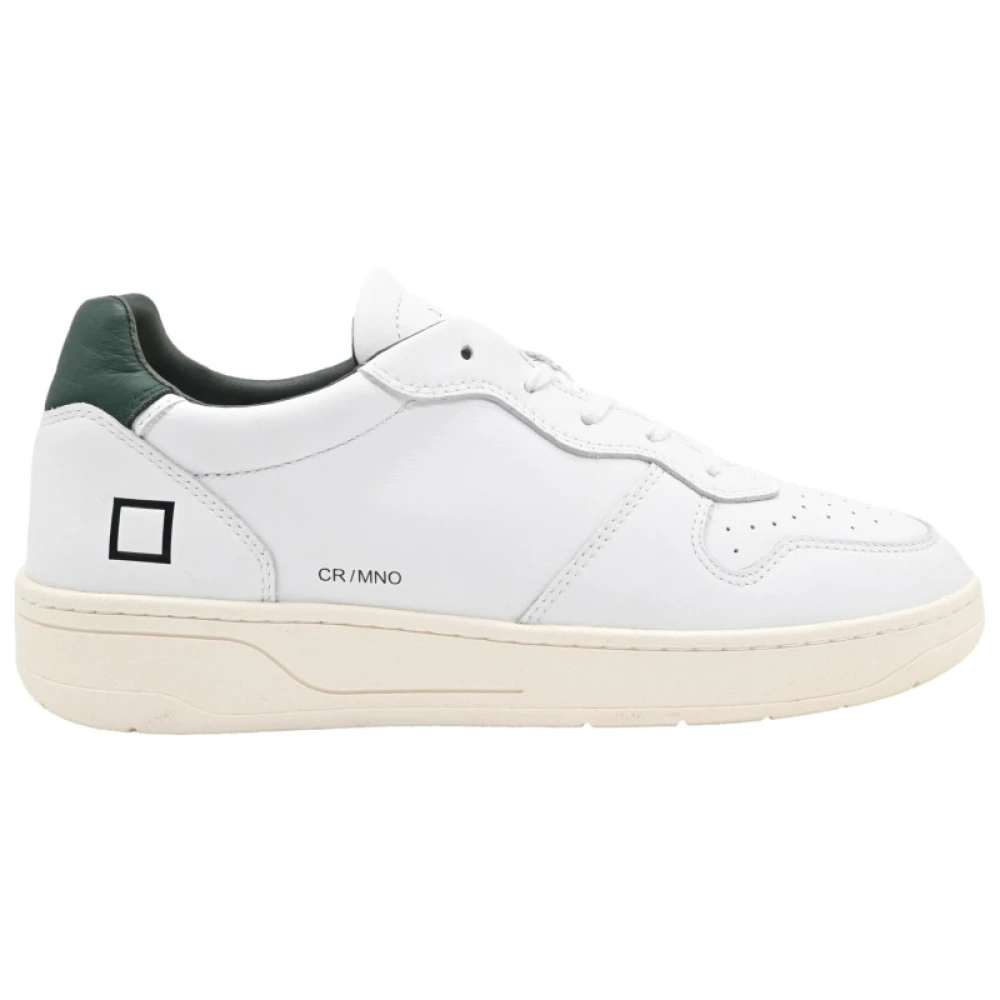 D.a.t.e. Court Mono White Green Sneakers White Heren