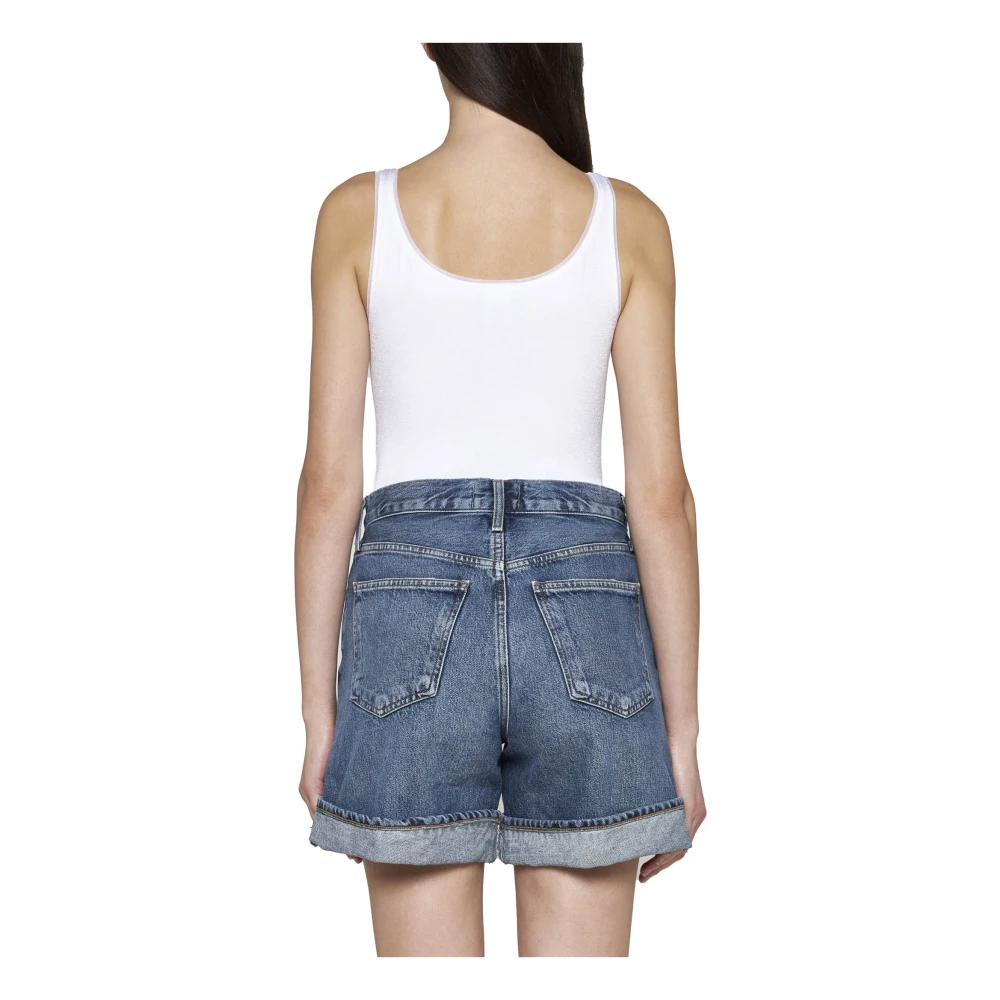 Agolde Denim Shorts Blue Dames