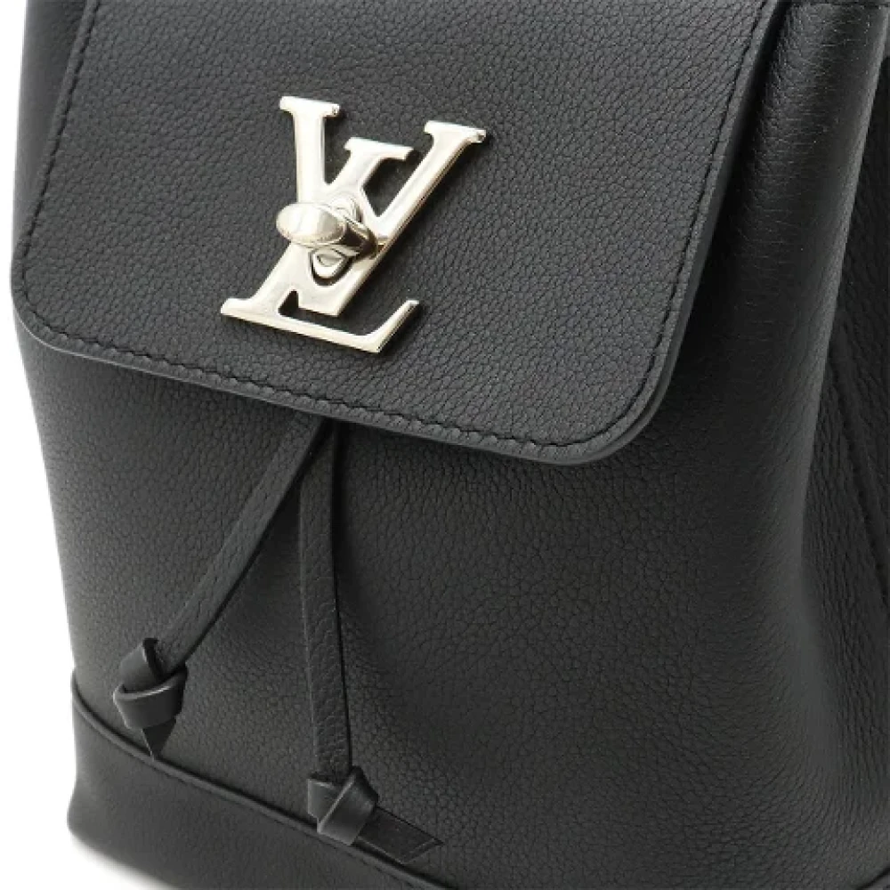 Louis Vuitton Vintage Pre-owned Leather backpacks Black Dames