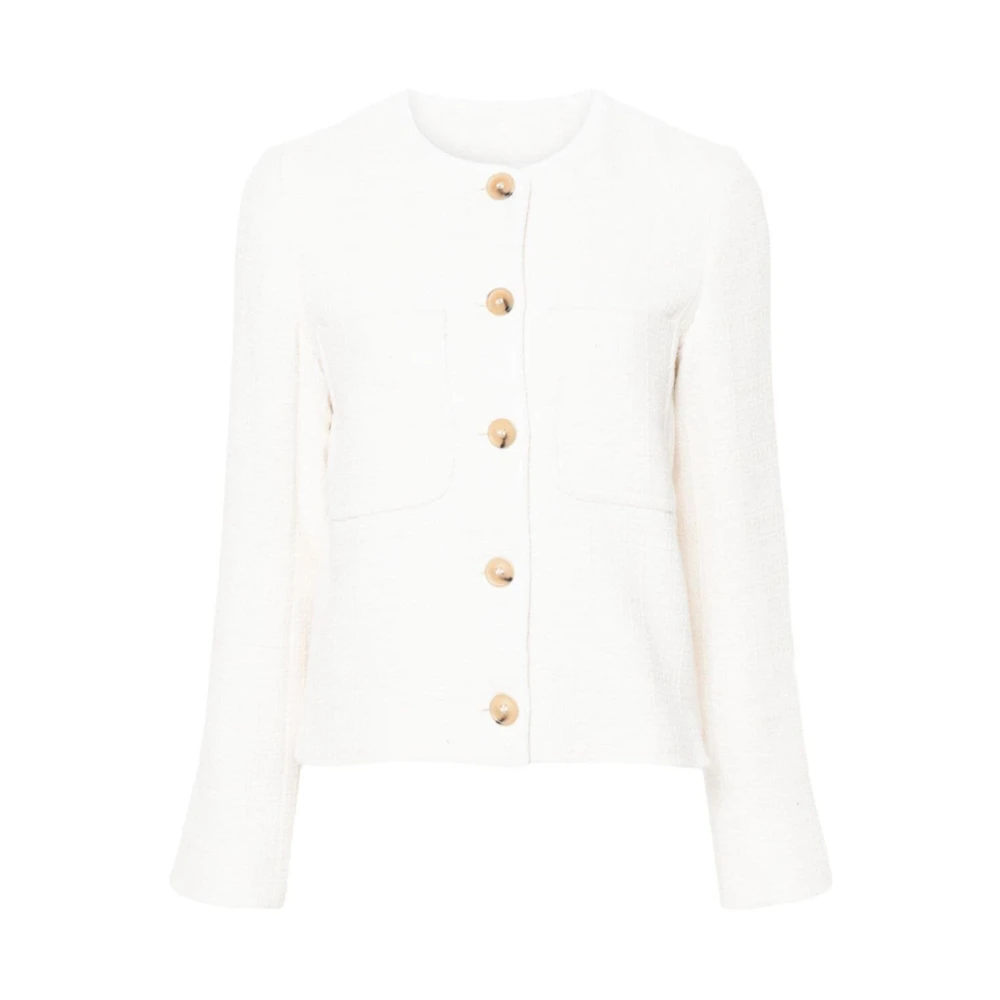 A.p.c. Ecru Tweed Knoopjasje White Dames
