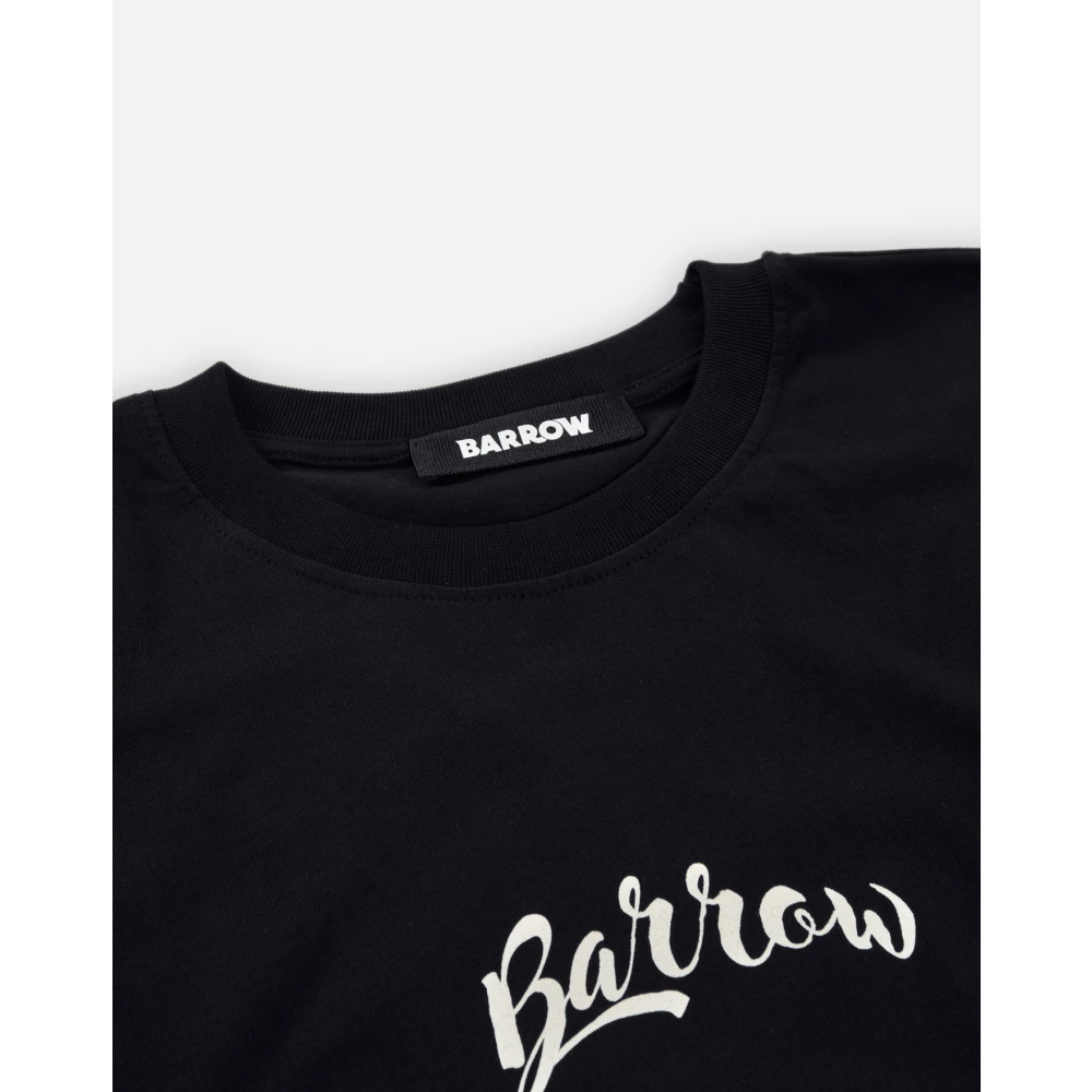 Barrow Zwart bedrukt shirt Black Heren