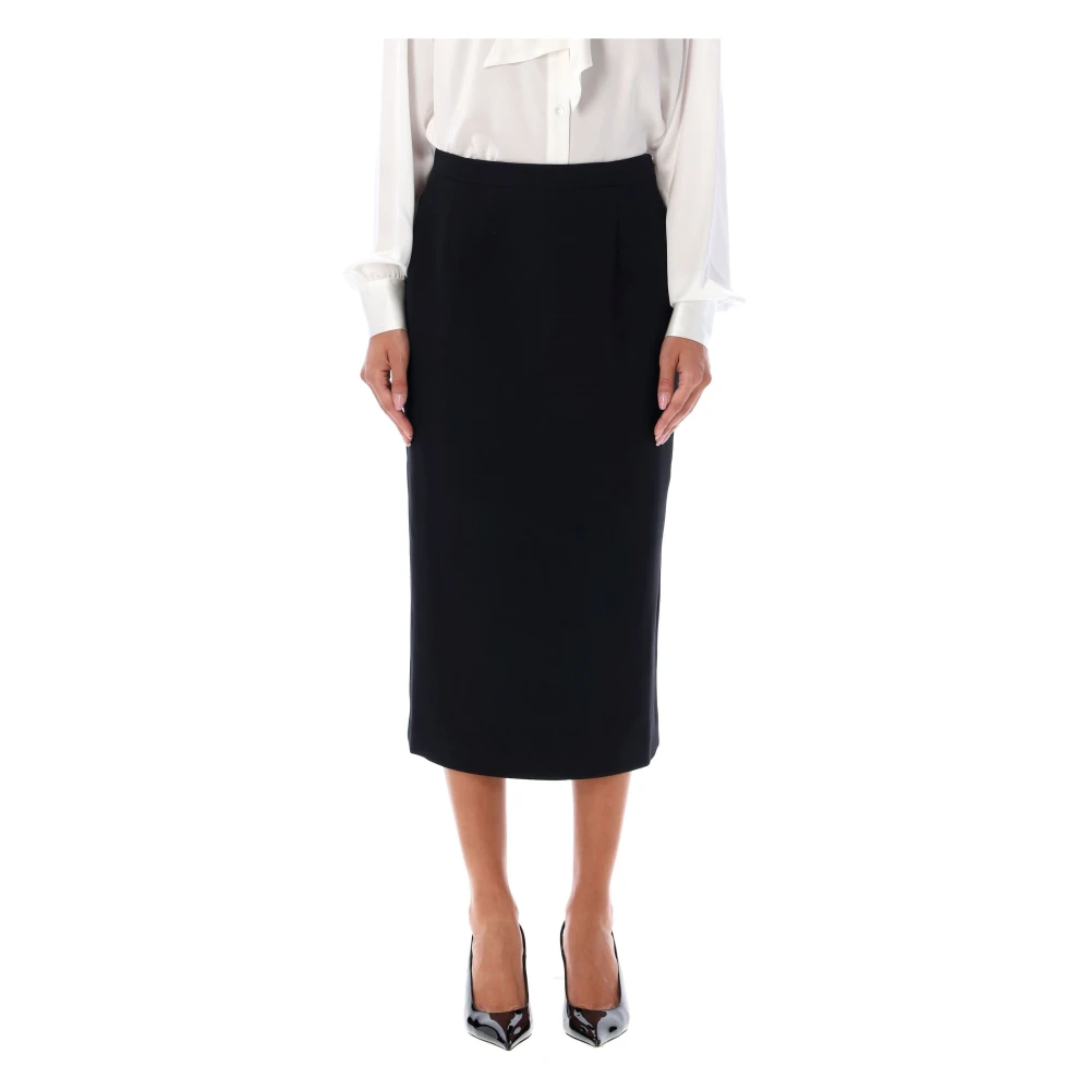 Alessandra Rich Zwarte Midi Rok met Zakken Black Dames