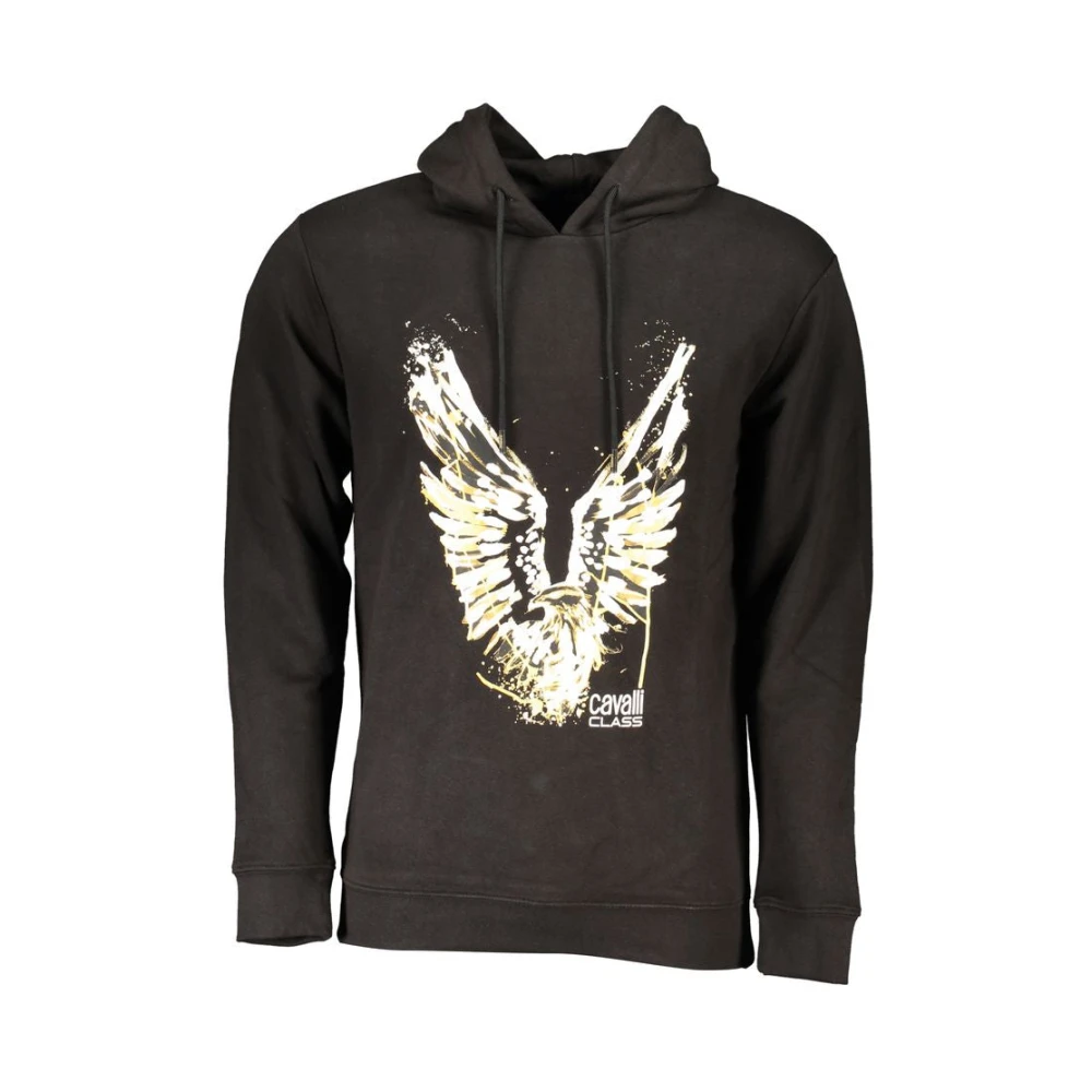 Cavalli Class Urban Zwarte Hoodie met Logoprint Black Heren