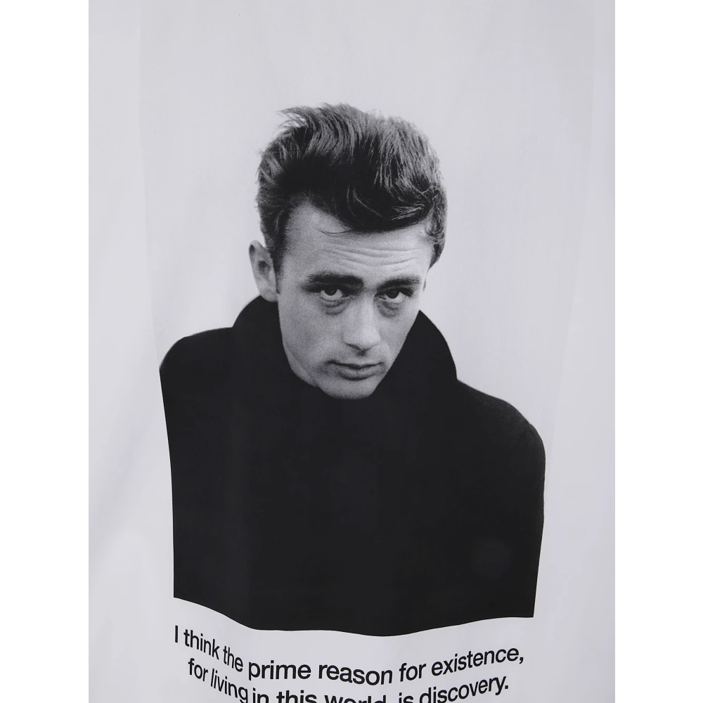 Sacai Katoenen Popelin T-shirt met James Dean White Heren