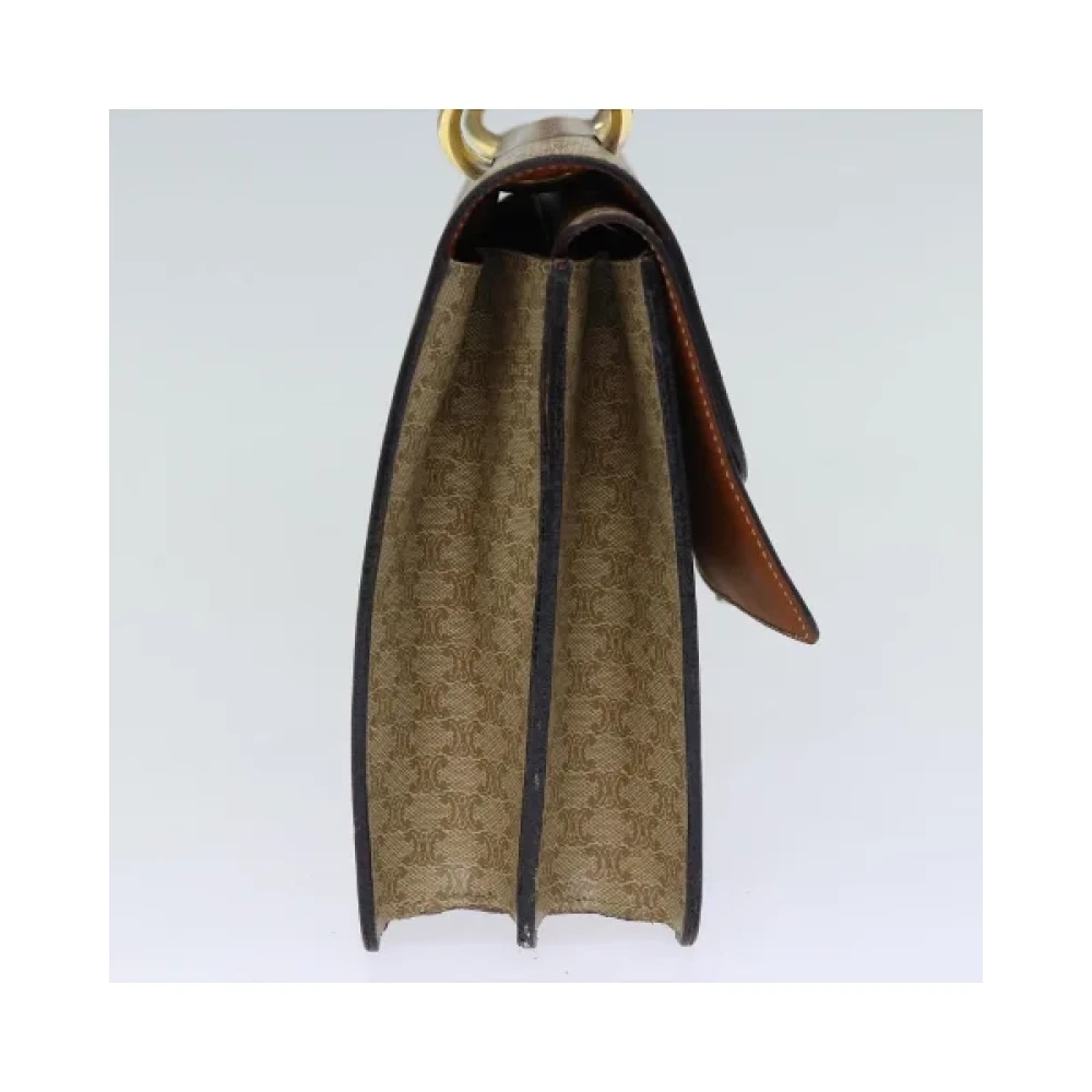 Celine Vintage Pre-owned Canvas handbags Beige Dames