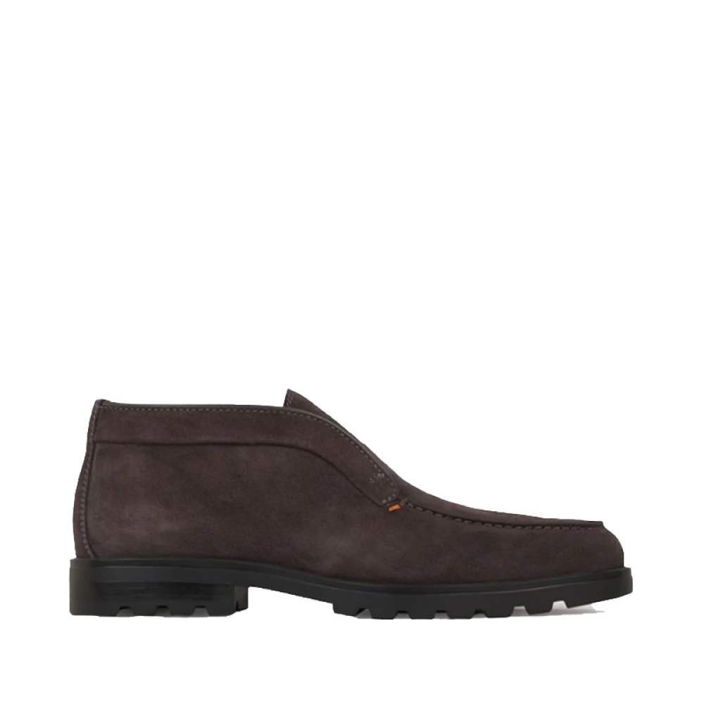 Santoni Men's Gray Desert Boot - Ankle Boots - 5 Uk - Shoes
