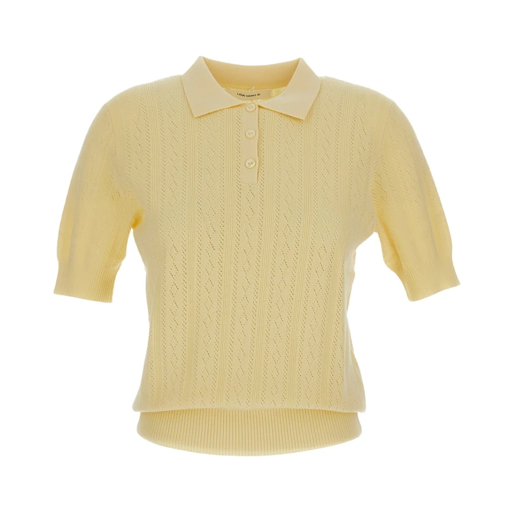 Lisa Yang Women's Yellow Round-Neck Knitwear
