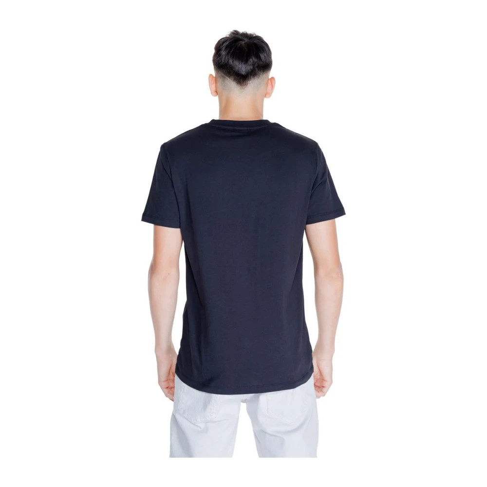 Peuterey Zwarte Katoenen Crew Neck T-Shirt Black Heren