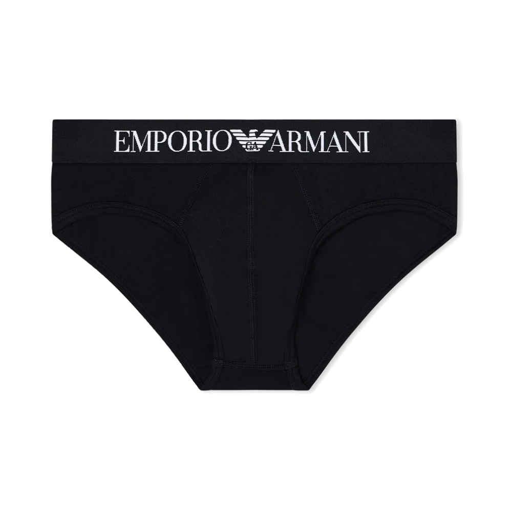 Emporio Armani Homme Noir Sous-Vêtements, Taille: S Slip En Coton Stretch