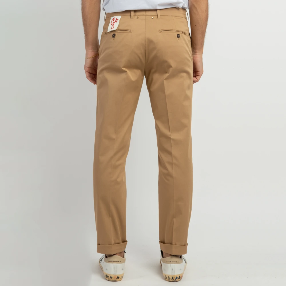Golden Goose Slim-fit katoenen chino`s Beige Heren