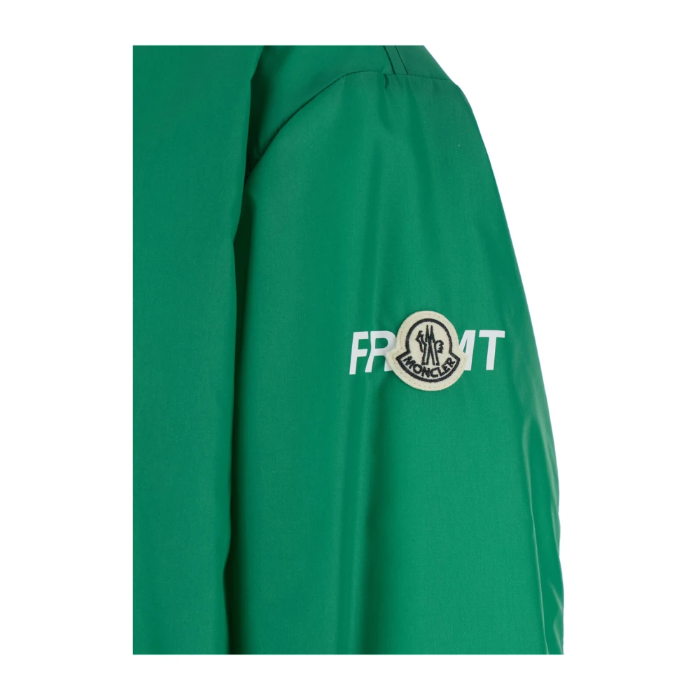 Moncler Groene Bomberjack met Maxi Print Green Heren
