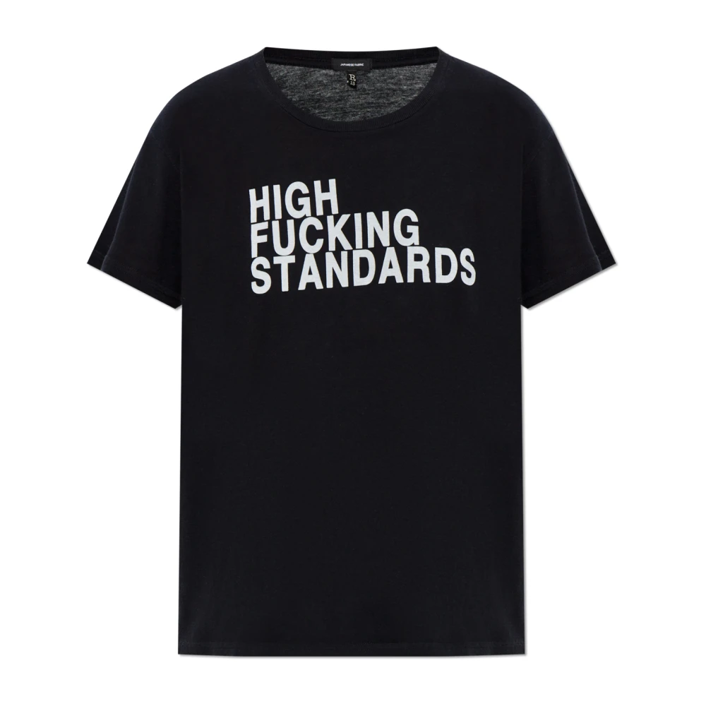 R13 T-shirt met print Black Dames