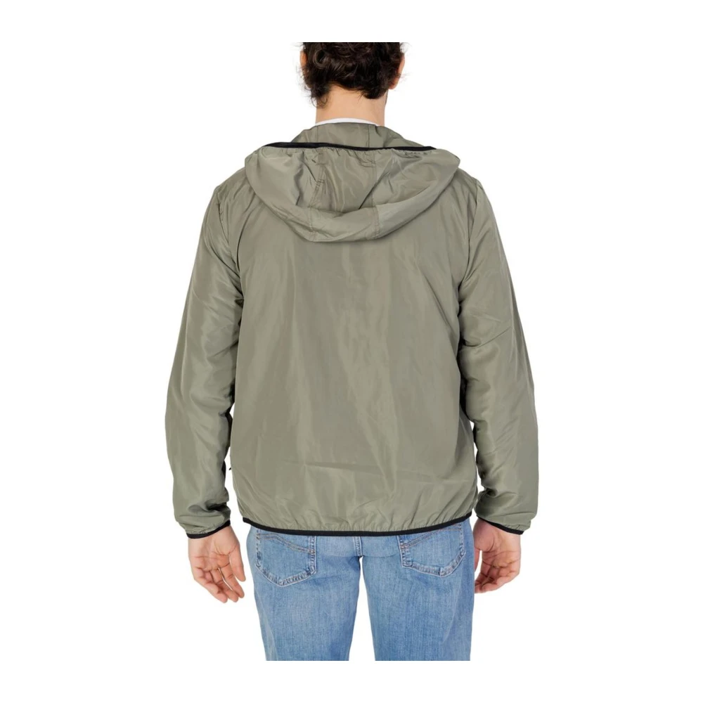Emporio Armani EA7 Lichtgewicht Polyester Herenjas Lente Zomer Collectie Green Heren