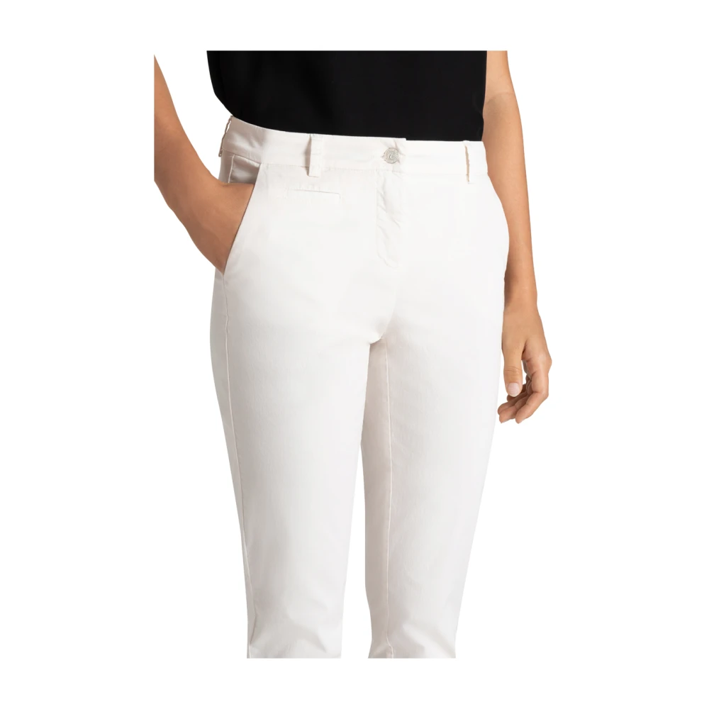 CAMBIO Stella High-Waisted Jeans Slim-fit Trousers Blue White Dames
