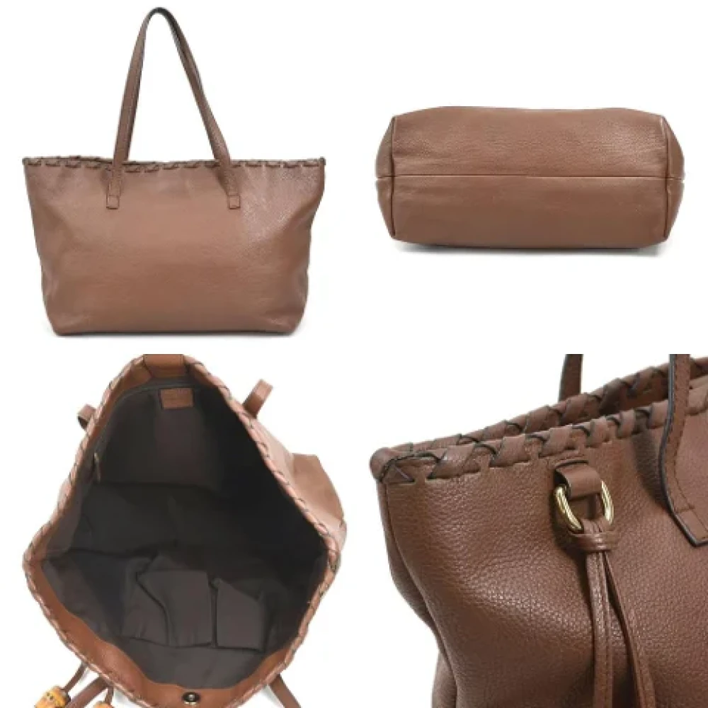 Gucci Vintage Pre-owned Leather totes Brown Dames