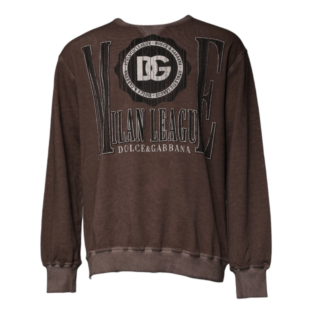 Dolce & Gabbana Men's Brown Sweatshirts, M, Pullover Jumper