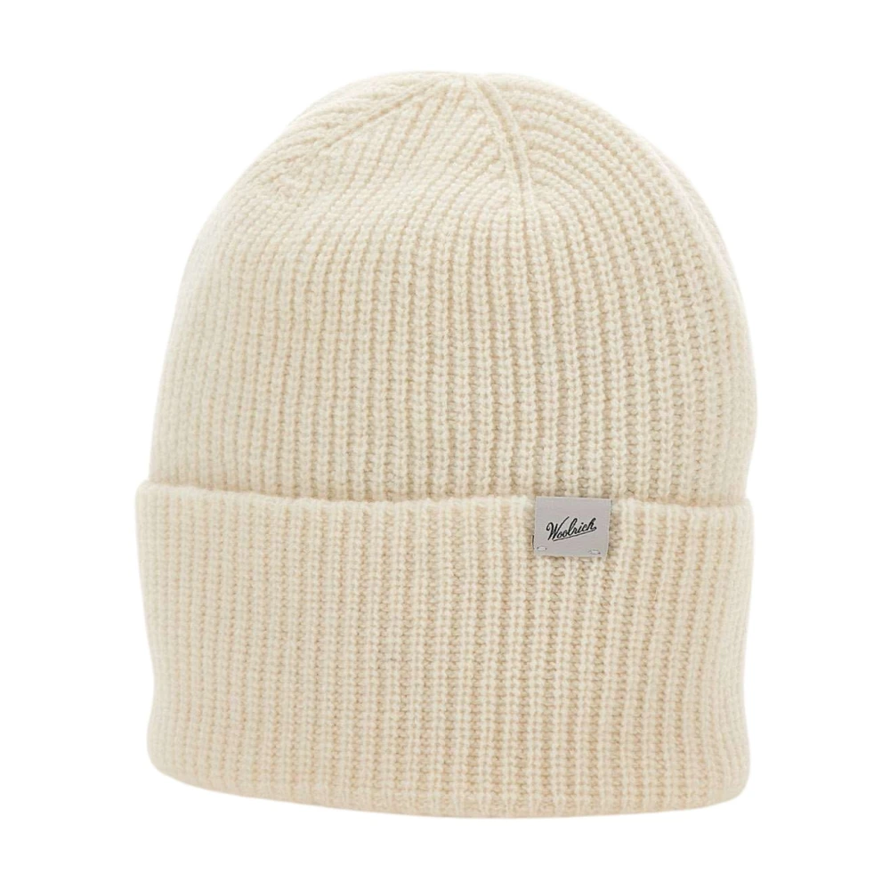 Hvit Ullblandet Beanie Lue