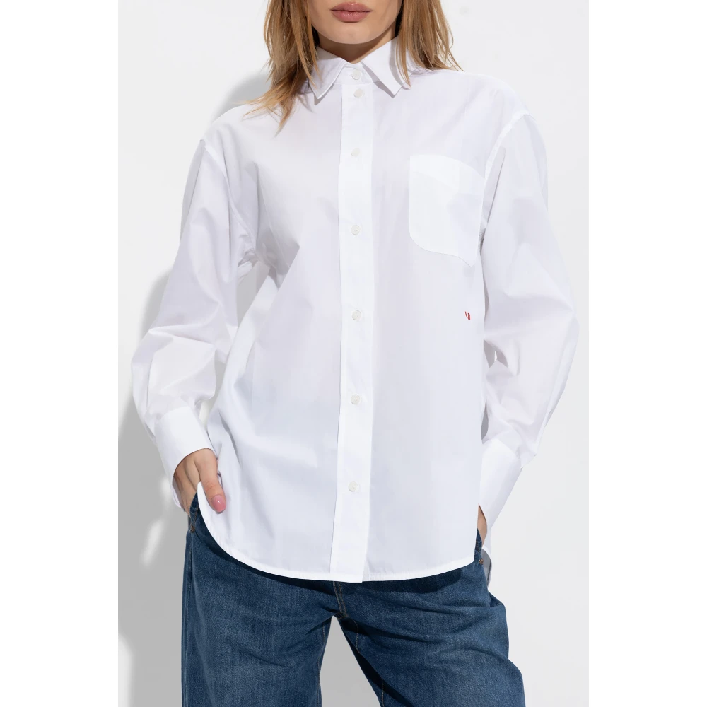 Victoria Beckham Shirt van biologisch katoen White Dames