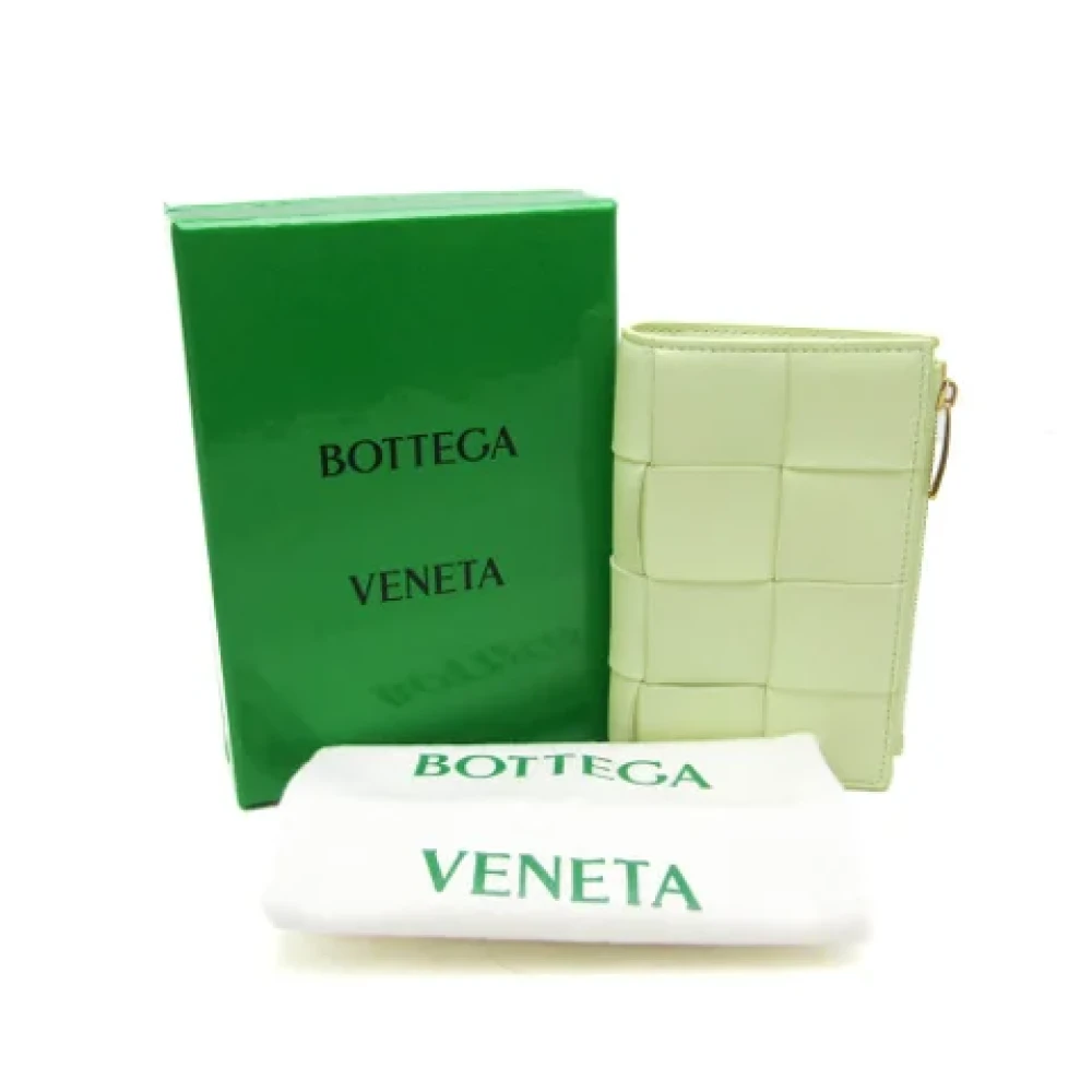 Bottega Veneta Vintage Pre-owned Leather wallets Green Dames