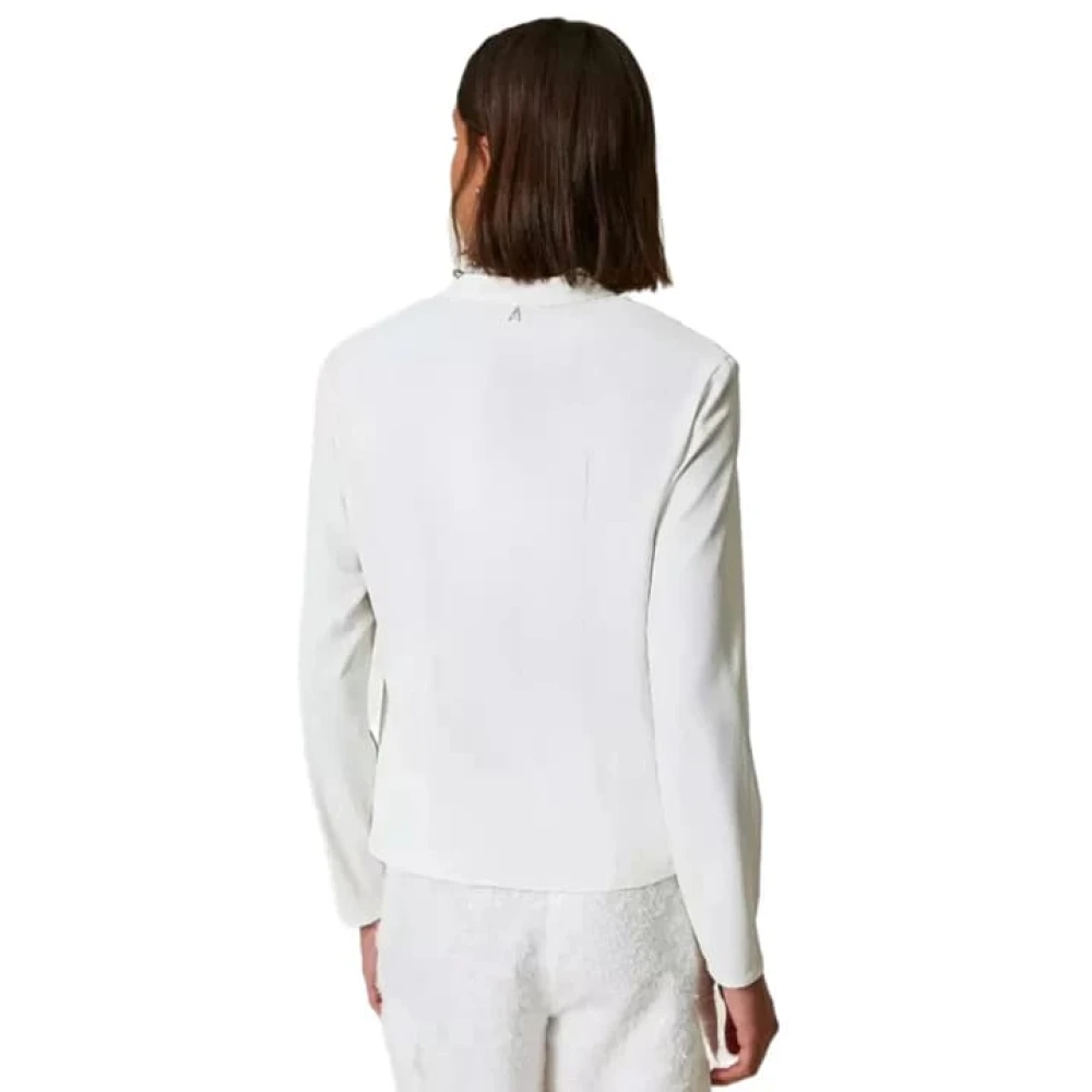 Twinset Witte Sweatshirt Aw24 White Dames