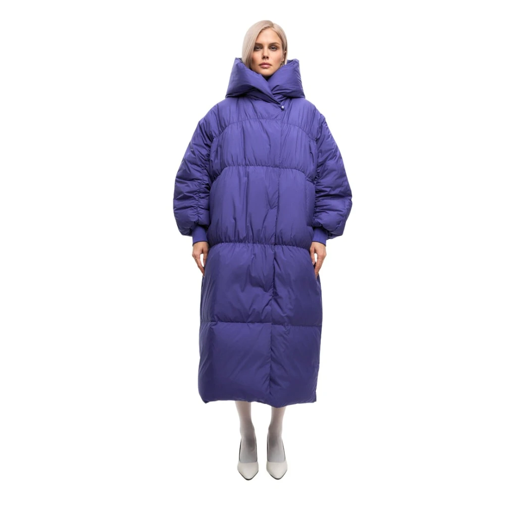 Cesare Gaspari Damen Violett Oversized Puffer Coat