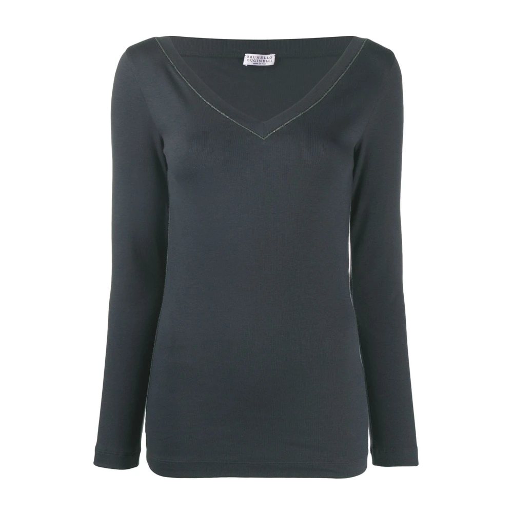 BRUNELLO CUCINELLI Blauwe Sweatshirt Damesmode Aw24 Blue Dames