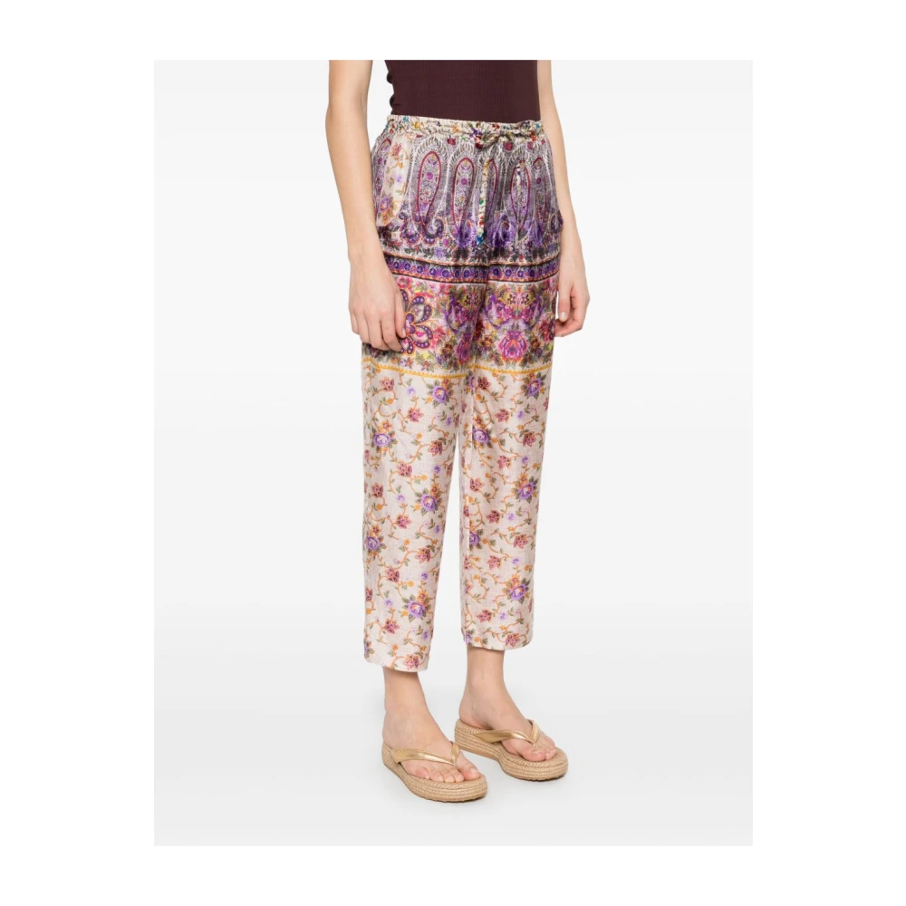Pierre-Louis Mascia Bloemenprint Lila Broek Multicolor Dames