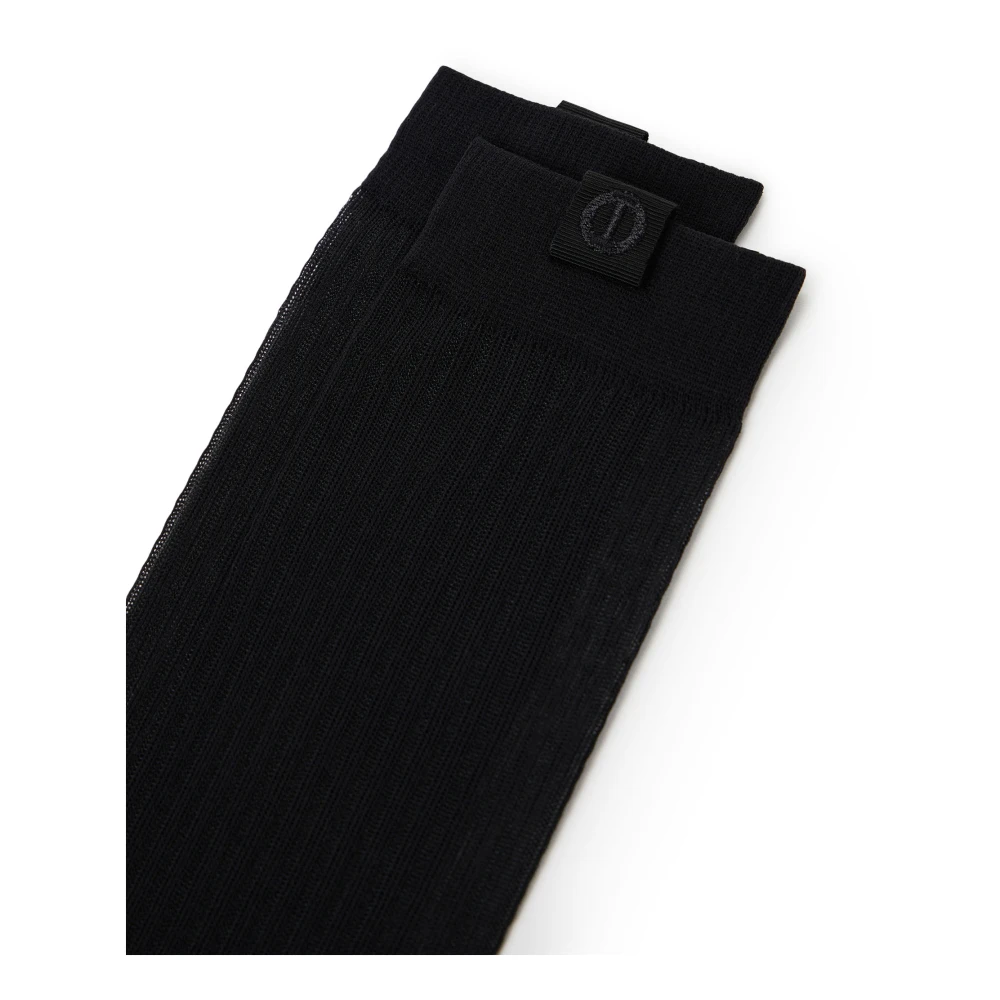 Iceberg Zwarte vlinderdas sok met geborduurd monogramlogo Black Dames