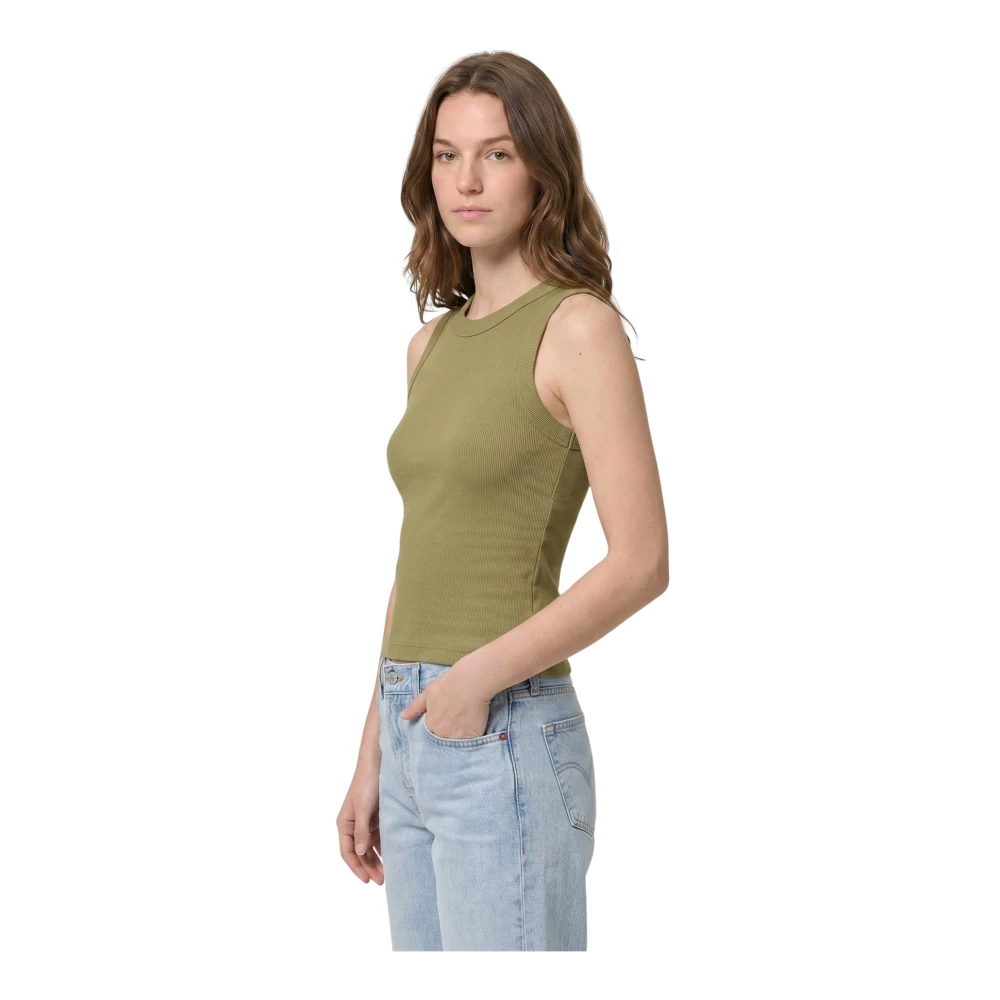 Drykorn Green Sleeveless Tops, Female, L, Olina Ripp Top