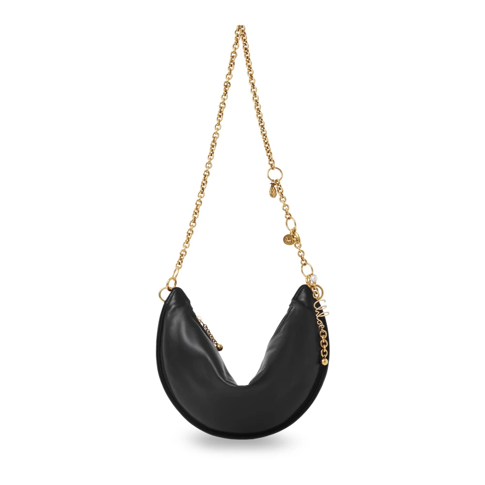 Chloé Women's Black Leather Shoulder Bag With Logo Charms