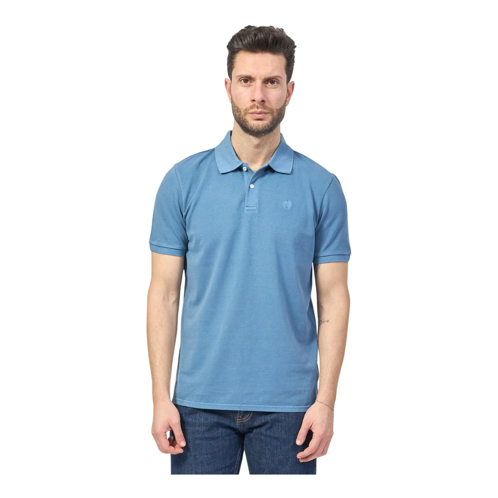 Ecoalf Biologisch Katoenen Polo Blauw Blue Heren