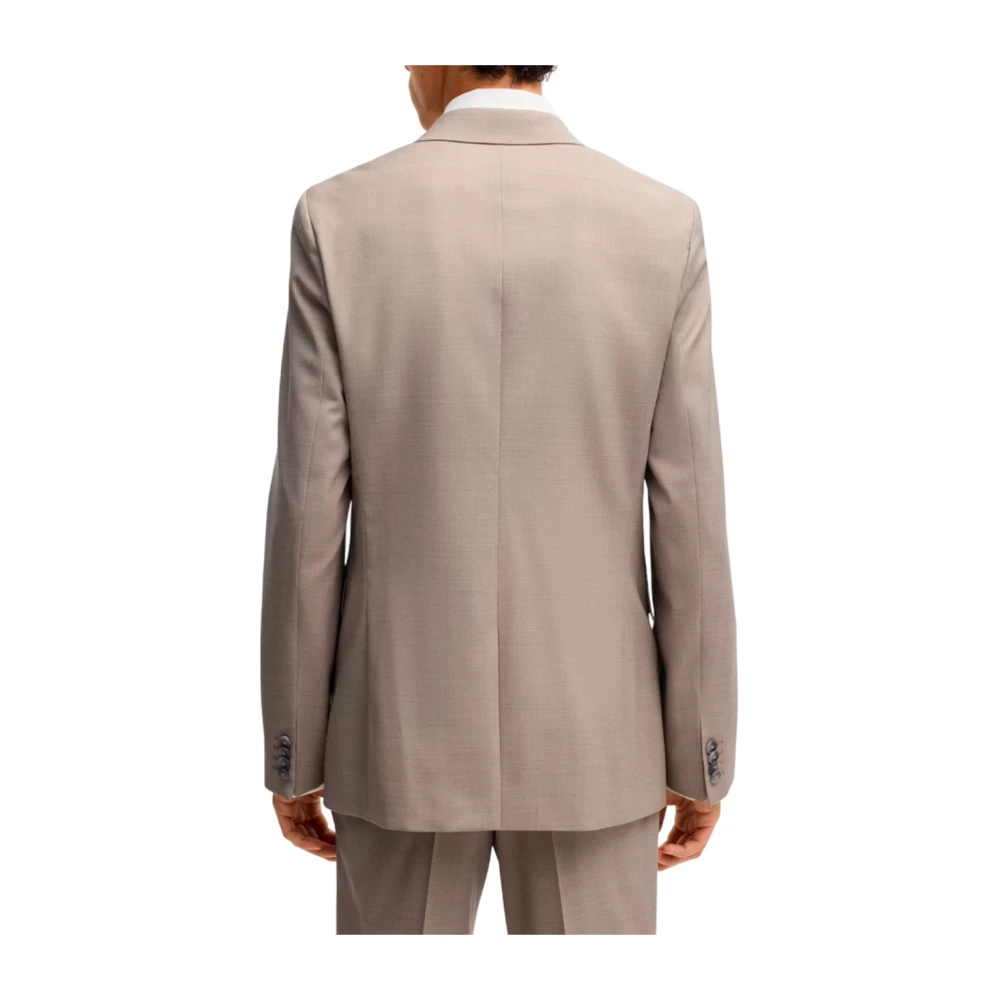 Boss Single-Breasted Pak Beige Heren