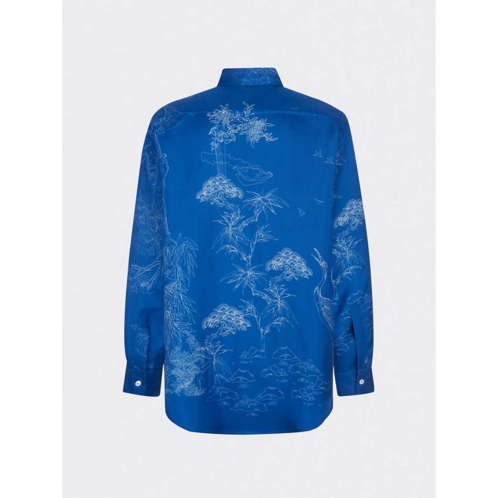 ACT N°1 Zijden Overhemden Blue Heren