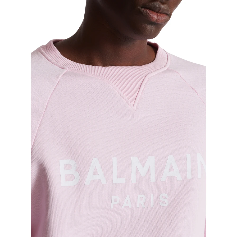 Balmain Paris bedrukte sweatshirt Pink Heren