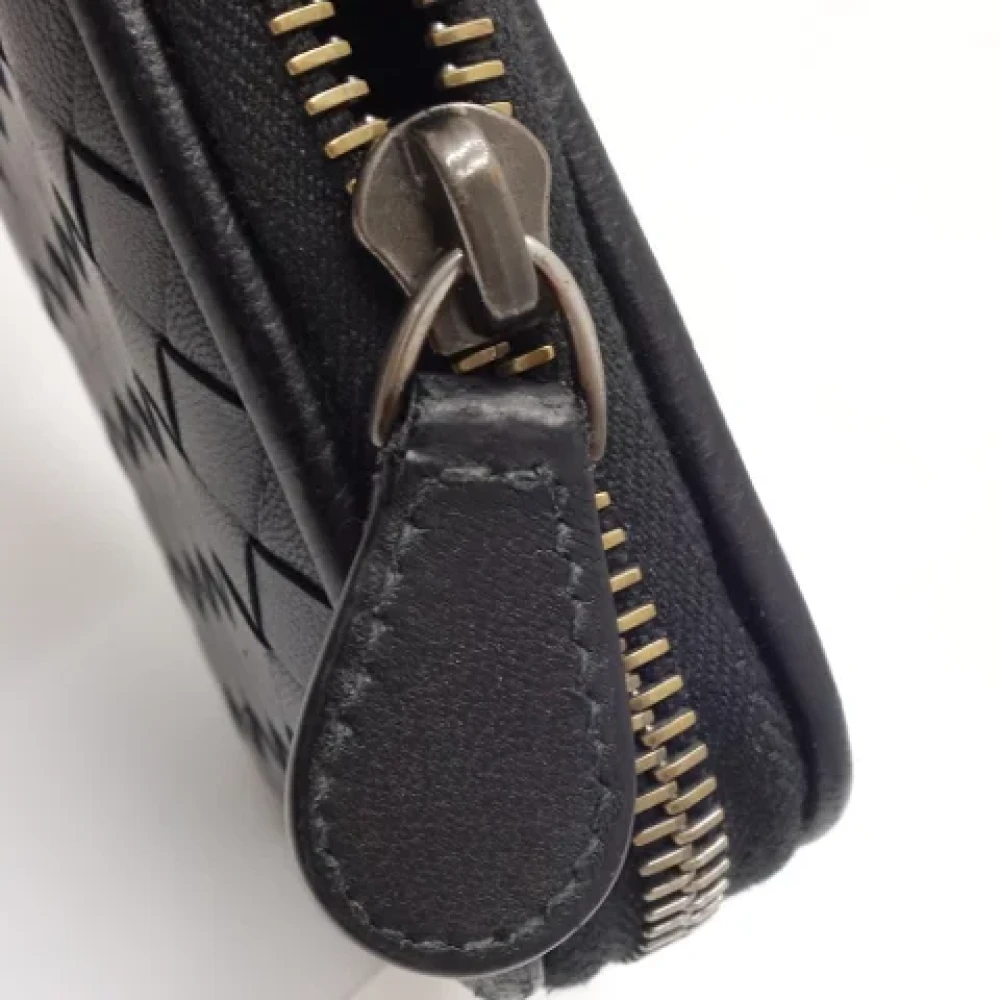 Bottega Veneta Vintage Pre-owned Leather wallets Black Dames