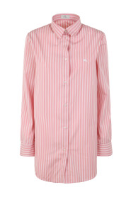 COTTON POPELINE STRIPED OVERSIZED SHIRT