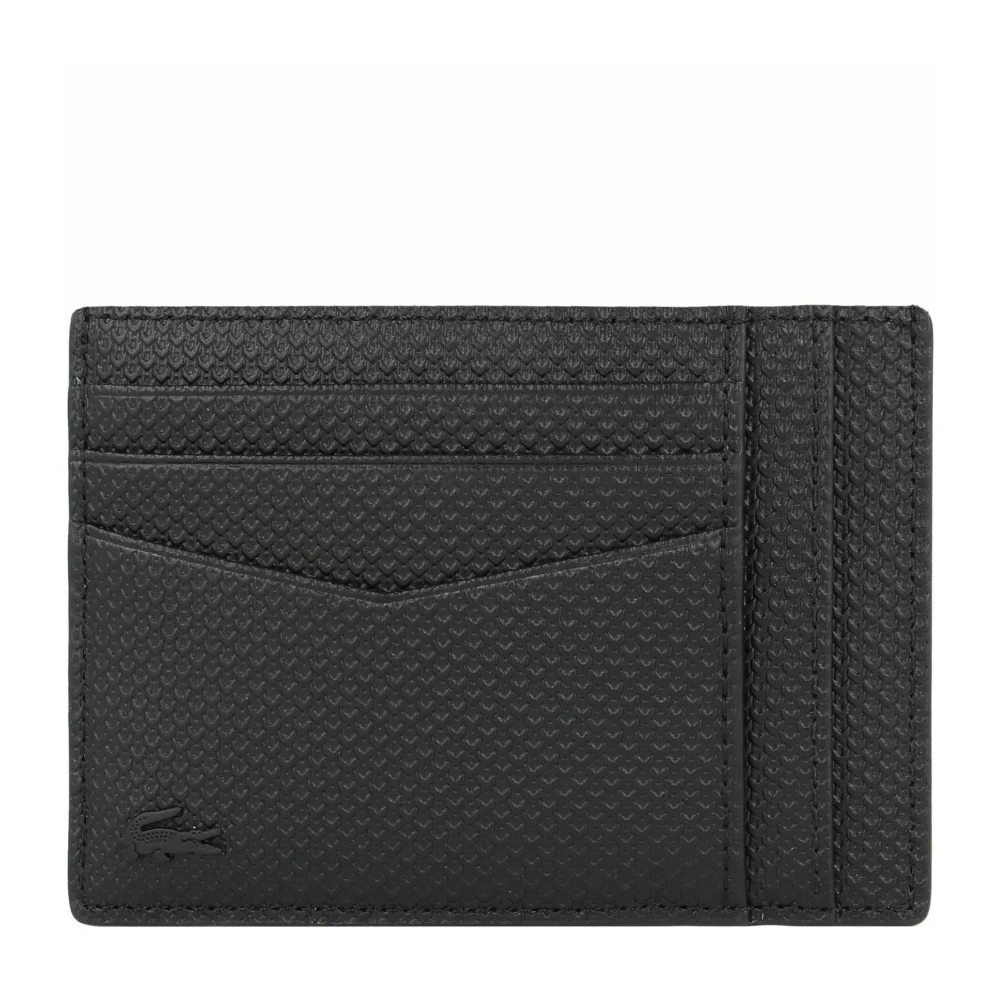 Lacoste Women's Black Chantaco Leather Cardholder - Wallets & Cardholders - One Size - Accessories