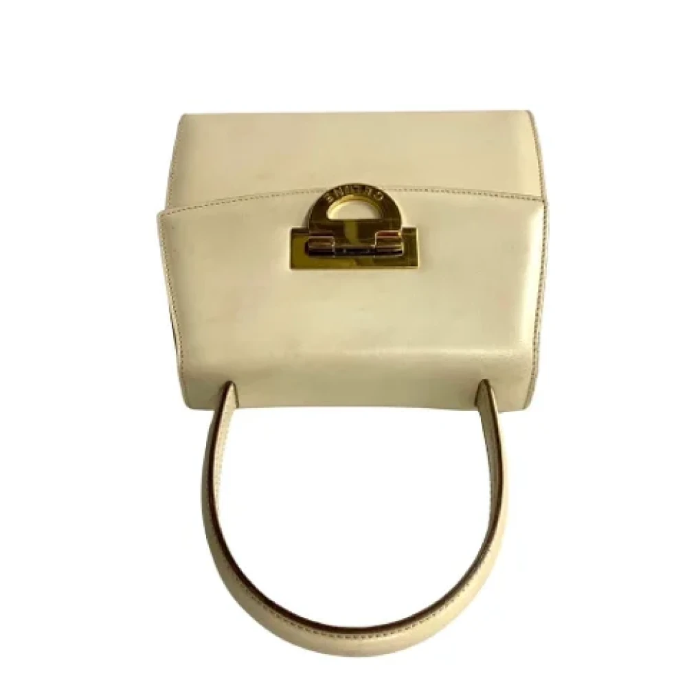 Celine Vintage Pre-owned Leather handbags Beige Dames