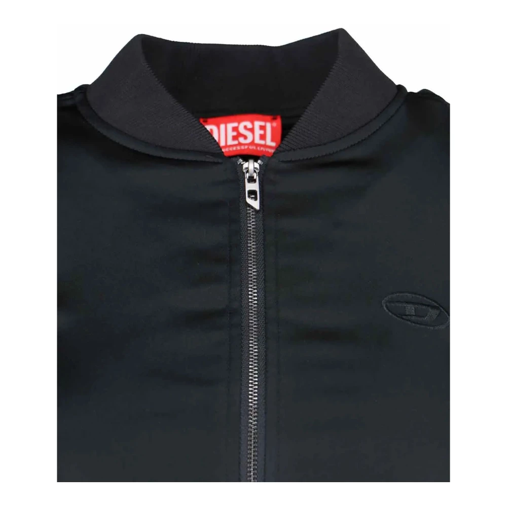 Diesel Zwarte Oper Jas Vrouwen Stijlvol Comfortabel Black Dames